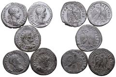 ROMAN PROVINCIAL. SELEUCIS AND PIERIA, ANTIOCH. Philip I and Gordian III. Billon 5 x Tetradrachms, AD 238-249. Good Very Fine - Extremely Fine. Weight: 64.67 g.