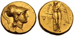 ANCIENT GREECE. PTOLEMAIC KINGDOM. Ptolemy I 'Soter'. Gold Stater, circa 322/1 BC. Memphis. Struck as satrap, in the name and types of Alexander III 'the Great' of Macedon. Obv: head of Athena right, 