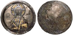 BYZANTINE EMPIRE. Silver/Gold Medallion, circa 10th-11th centuries AD. Obv: facing bust of Christ Pantokrator; HC-XC across upper fields. Rev: blank. About Extremely Fine; a wonderful object, with eye