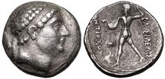 ANCIENT GREECE. GRECO-BAKTRIAN KINGDOM. Diodotos I 'Soter'. Silver Tetradrachm, circa 255-235 BC. Mint 'A' (near Aï Khanoum). In the name of Antiochos II of the Seleukid Empire. Obv: diademed head rig