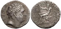 ANCIENT GREECE. GRECO-BAKTRIAN KINGDOM. Euthydemos I 'Theos Megas'. Silver Tetradrachm, circa 206-200 BC. Mint B ("Baktra"). Obv: diademed head right, with elderly features. Rev: Herakles seated left 