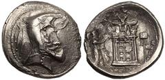 ANCIENT GREECE. KINGS OF PERSIS. Vādfradād (Autophradates). Silver Tetradrachm, circa 3rd century BC. Obv: diademed head right, with moustache and jutting beard, wearing kyrbasia or satrapal hat, with