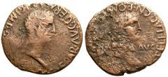 Roman Provincial ROMAN PROVINCIAL. HISPANIA TARRACONENSIS, CARTHAGO NOVA. Caligula, with Caesonia. Bronze As, circa AD 37. Obv: C CAESAR AVG GERMANIC IMP P M TR P COS, laureate head of Caligula right.