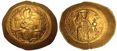 Byzantine Empire BYZANTINE EMPIRE. Constantine X 'Ducas'. Gold Histamenon Nomisma, AD 1059-1067. Constantinople. Obv: + IÒºI XIΓ RÐ„X RÐ„INANTÒºIM, Christ Pantokrator enthroned facing. Rev: + KÑ N RAC