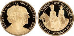 GREAT BRITAIN. Elizabeth II. 5 Pounds, 2017. Royal Mint. Platinum Wedding; Gold Proof. Celebrating the 70th anniversary of the marriage of HM Queen Elizabeth II to HRH Prince Philip, Duke of Edinburgh