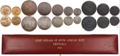 SOUTH AFRICA. George V, 1910-36. Gold-Silver-Bronze 10-coin proof set, 1923. Pretoria. First Coinage in Original Box. A fantastic proof set commemorating the opening of the South African mint in Preto