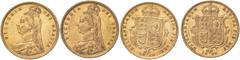 Very fine | UNITED KINGDOM. Lot of 2 gold coins. Coin 1: Victoria, 1837-1901, Half-Sovereign 1890. London. No JEB High shield DISH L509. 19.3 mm. 3.99 g. 917/1000 Gold. (AGW=0.1176 oz.) No half sovere