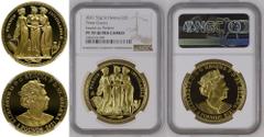 St. Helena 2021 Gold 5 Pounds The Three Graces "Pattern" Proof NGC PF 70 ULTRA CAMEO #5984724-009 (AGW=1.5460 oz.) PF 70 ULTRA CAMEO | ST. HELENA. Elizabeth II, 1952-. Gold 5 pounds, 2021. East India 