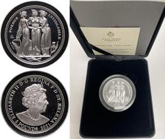 St. Helena 2021 Silver 5 Pounds The Three Graces Proof A/FDC Box & COA A/FDC | ST. HELENA. Elizabeth II, 1952-2022. Silver 5 pounds, 2021. East India Company. Proof. Commissioned and produced by the E