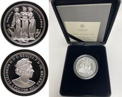 St. Helena 2021 Silver 5 Pounds The Three Graces Proof FDC Box & COA FDC | ST. HELENA. Elizabeth II, 1952-2022. Silver 5 pounds, 2021. East India Company. Proof. Commissioned and produced by the East 
