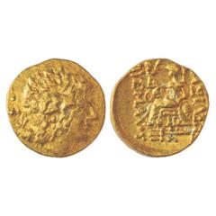 Ancient World. Post-Alexander Greece, Kingdom of Thrace, coinage in the name of Lysimachos, (c. 2nd-1st Century BC), Gold Stater restoring the type of Lysimachos, Tomis Mint, 8.25g. Obv: Head of deifi