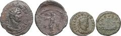 Ancient Roman Imperial ROMAN BRITAIN Carausius (286-293) Antoninianus Rev Pax; Allectus Quinarius Rev Galley (S13640 13870) Fine-VF (2 coins)