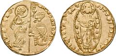 World Coins, The Order of Malta Collection of Richard Divall AO OBE, CRUSADES: CHIOS; Gold Ducat of Chios (14th Century) imitating Venetian Zecchino of Andrea Dandolo VF