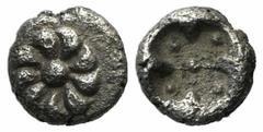 A selection of fractions and Arabian coins Ionia, Uncertain, c. 530-500 BC, Tetartemorion, 0.12g, 4mm. Rosette / Incuse square punch with five pellets. Klein 433; SNG Kayhan 740. Good Very fine.