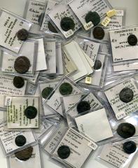 The Skinner Collection Lot of 50 Roman coins, including 18 Antoninianii, including Quintillus and Tetricus II and 32 Æ from Licinius I to Gratian Lot Sold as is, No Returns