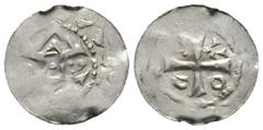 Medieval Germany, SAXONY, Anonymous, mid c 11th Century, Silver penny / denar, 1.07g, 19mm, Imitation of Otto Adelheid penny / denar. Hatz V2d4 Obv: Cross with D - O - A - O in quarters Rev: Church wi