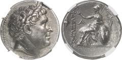 GRÈCE ANTIQUE GRÈCE ANTIQUE Mysie, Royaume de Pergame, Eumène I (263- 241 av. J.C.). Tétradrachme argent 250-241 av. J.C. Av. Tête laurée de Philétaire à droite, cercle de grènetis. Rv. ΦΙΛΕΤΑΙΡΟΥ, av