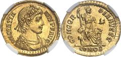 EMPIRE ROMAIN EMPIRE ROMAIN Gratien (367-383). Solidus 378-383, Constantinople. Av. DN GRATIANVS PF AVG. Buste diadémé, drapé et cuirassé à droite. Rv. CONCORDIA AVGGG. Constantinople assise de face s