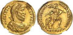 EMPIRE ROMAIN Julien II (360-363). Solidus 360-363, Constantinople. NGC Ch AU 5/5 4/5 (5785795-005). Av. FL CL IVLIA - NVS P P AVG. Buste diadémé, drapé et cuirassé, à droite. Rv. VIRTVS EXERCI - TVS 