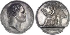 FRANCE Premier Empire / Napoléon Ier (1804-1814). Médaille, séjour d'Alexandre Ier de Russie à Paris, par Andrieu 1814, Paris. NGC AU 58 (5790006-058). Av. ALEXANDRE I. EMPEREUR - DE TOUTES LES RUSSIE