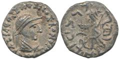 Indo-Greeks, Apollophenos, Silver Drachm, bust of the king to right with circular Greek legend around on obv.; Greek Goddess Athena in centre with Kharoshthi legend around on rev., Extremely Fine, Rar