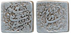 Mughals, Jahanagir, Silver Square Heavy Rupee, Jahangiri, 13.93g, 25% over weight hence known as ’Sawai’ Rupee, Lahore Mint, AH 1019/5, Month Isfandarmuz, ’Shahenshah-e-Oumam’ couplet, obv. legend wit