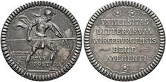 Thematische Medaillen Slg. Deutsche Universitäten, Hochschulen und Akademien. WÜRZBURG. Julius-Maximilians-Universität Würzburg. Silberne Verdienstmedaille o.J. (gestiftet 1912) unsigniert, der Julius