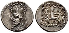 Griechische Münzen Persia. Arsakiden (Parther). Sinatrukes 77-70 v. Chr. Drachme. Sellw. 33/4. 4,12 g gutes sehr schön