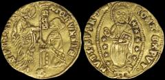 COINS & TOKENS - COINS & TOKENS OF EUROPEAN COUNTRIES ITALIAN STATES / PAPAL STATES (ROMA): 1 Ducat (ND 1350-1439) in gold, issued by the senate of Rome in imitation of a Venetian Zecchino while the P