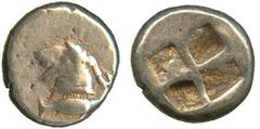 Ancient Coins, Greek, Mysia, Kyzikos Electrum Hekte, c507-479BC, goat head left, tunny fish behind, rev. quadripartite incuse square, 2.657gm, (Boston 1421; SNG France 1786; von Fritze pl. 1.49). Fine