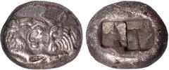 Ancient Coins, Greek, Lydia, Croesus (561-546 BC), silver half stater or siglos, forepart of lion and bull confronting, rev. double incuse punch, wt. 5.34gms. (Carradice pl.X, 3), very fine (300-400 G