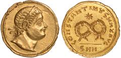Ancient Coins Ancient coins, Roman Republic, Constantine I (AD 307-337), solidus, Heraclea, c. AD 326-330, diademed head of Constantine gazing upwards to r., diadem decorated with parallel lines, rev.