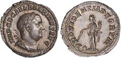 Ancient Coins, Roman, Balbinus (AD.238), silver denarius, IMP C D CAEL BALBINVS AVG, laur., dr. and cuir. bust facing r., rev. PROVIDENTIA DEORVM, Providentia standing l., holding a wand over a globe 