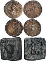 Ancient Coins Ancient Coins, Greco-Baktrian Kingdom, Menander I, 155-130 B.C. silver drachms (3) (17 mm, 2.43 g). Heroic bust Bop 6A, (17 mm. 2.22 g.). Draped bust Bop.13 & (17 mm. 2.47g.) Bop.6C, bro