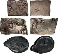Ancient Coins Ancient Coins, Ancient India, Magadhan silver punchmarked (15), Mauryan silver punchmarked (16), Base silver Ujjain & cast bronze local coins (4), fine to very fine (36) *ex Derek Aldred