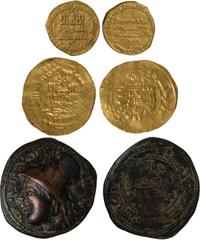 Islamic Coins, Abbasid, temp. al-Rashid, gold dinar, no mint, 181h, citing Ja'far, wt. 3.81gms., together with Samanid gold dinar of Harat, wt. 4.32gms., and a Zangid, Sayf al-din Ghazi copper dirham,