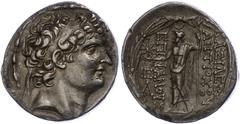 Seleukidien Antiochia am Orontes, Tetradrachme (16,77g), Antiochos VIII., 121-113 v. Chr. Av: Kopf nach rechts. Rev: Stehender Zeus Uranios nach links. SC 2298.2b, ss ss Seleucid (Empire or Kingdom) A