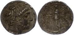Seleukidien Tetradrachme (16,32g), Antiochos IX., 114/113-112 v. Chr. Av: Kopf nach rechts. Rev: Stehende Athena nach links. SC 2361.1, ss. ss Seleucid (Empire or Kingdom) Tetradrachm (16, 32g), Antio