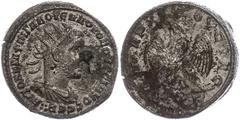Münzen der Römischen Provinzen Syrien, Antiochia, Tetradrachme (10,65g), Volusian, 251-253. Av: Büste nach rechts, darum Umschrift. Rev: Stehender Adler von vorn nach rechts gewandt. Prieur 699, etwas