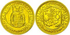 Tschechien Dukat, Gold, 1933, St. Wenzel, Mzz Kremnitz, Fb. 2, vz-st. vz-st Czech Republic Ducat, Gold, 1933, St. Wenzel, Mzz Kremnitz, Fb. 2, extremly fine to uncirculated. vz-st