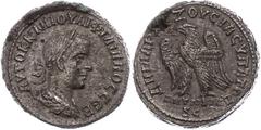 Münzen der Römischen Provinzen Syrien, Antiochia, Tetradrachme (11,13g), Philippus I. Arabs, 249. Av: Büste nach rechts, darum Umschrift. Rev: Stehender Adler nach links. Prieur 444, ss-vz ss-vz Coins