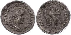 Münzen der Römischen Provinzen Syrien, Antiochia, Tetradrachme (11,13g), Philippus I. Arabs, 249. Av: Büste nach rechts, darum Umschrift. Rev: Stehender Adler nach links. Prieur 444, ss-vz ss-vz Coins