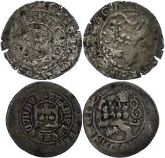 Medieval Coins Münzen Mittelalter Ausland Königreich Böhmen, 14. Jahrhundert (undatiert) Wenzel II und III, je Prager Groschen (dieses Los wird im fremden Namen verkauft, Mwst. in Höhe von 19 % wird n