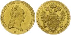 Coins of Europe and Overseas Alt-Österreich Münzen bis 1918 1823, Dukat Gold Franz I., 1823 A Wien, Schl. 165, ss. ss Old Austria coins until 1918 1823, ducat gold Francis I., 1823 A Vienna, Schl. 165