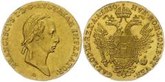 Coins of Europe and Overseas Alt-Österreich Münzen bis 1918 1830, Dukat Gold Franz I., 1830 A Wien, Schl. 195, Fb. 464, ss-vz. ss-vz Old Austria coins until 1918 1830, ducat gold Francis I., 1830 A Vi