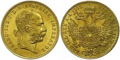 Coins of Europe and Overseas Alt-Österreich Münzen bis 1918 1915, 1 Dukat Gold, Franz Joseph I., Neuprägung, unz unz Old Austria coins until 1918 1915.1 ducat gold, Francis Joseph I., new coinage, unz
