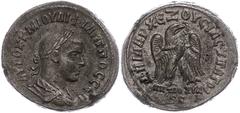 Ancient Coins Münzen Römische Kaiserzeit 249, Tetradrachme, Philippus II., Syrien, Antiochia. Av: Büste nach rechts, darum Umschrift. Rev: Stehender Adler nach rechts. 11,50g, Prieur 474, ss+. Coins R