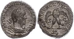 Ancient Coins Münzen Römische Kaiserzeit 251-256, Tetradrachme, Trebonianus Gallus, Syrien, Antiochia. Av: Büste nach rechts, darum Umschrift. Rev: Stehender Adler von vorn nach rechts gewandt. 11,96g