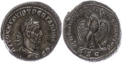 Ancient Coins Münzen Römische Kaiserzeit 251-256, Tetradrachme, Trebonianus Gallus, Syrien, Antiochia. Av: Büste nach rechts, darum Umschrift. Rev: Stehender Adler von vorn nach rechts gewandt. 12,73g