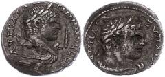 Ancient Coins Münzen Römische Kaiserzeit 213-217, Tetradrachme, Caracalla, Phönizien, Tyros. Av: Kopf nach rechts, rechts Keule, darunter Adler nach rechts. Rev: Büste des Melqart nach rechts. 12,81g,